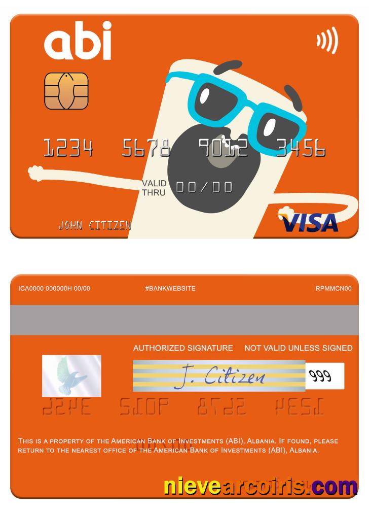 Albania American Bank of Investments (ABI) visa card